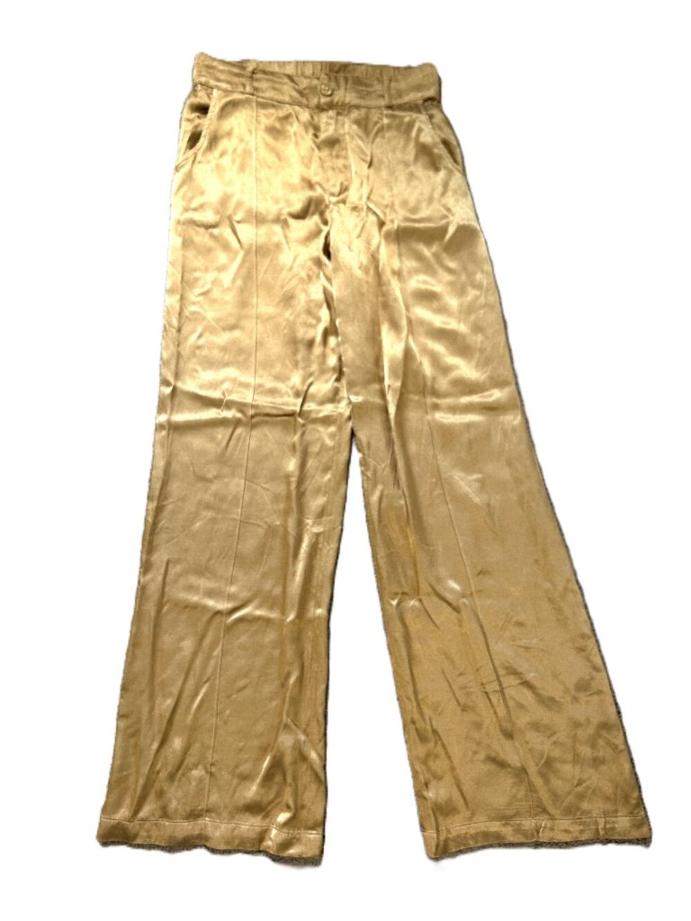YFB Young Fabulous & Broke Gold Satin Dress Pants S
